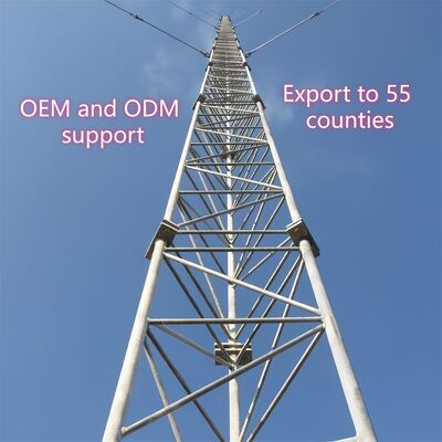 30m-60m Cost-Effective Hot Dip Galvanized Guyed Wire Tower for Rural 4G 5G Wide Area Coverage