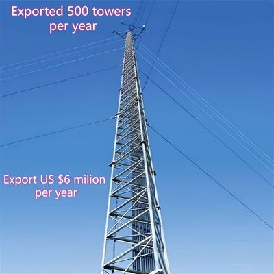 15m-60m 강선 지지 타워 (수문 수자원 관리 모니터링 및 원격 데이터 전송용)