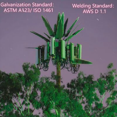 13 19 25M 공원 지역 바이오닉 트리 위장 강철 자립형 야외 5G 4G 위성 통신 타워