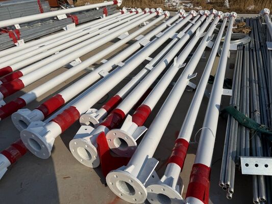 19 27 35M 저유지보수 3단 원형 아연 도금 강철 자립형 야외 5G 4G 마이크로웨이브 장수명 마스트