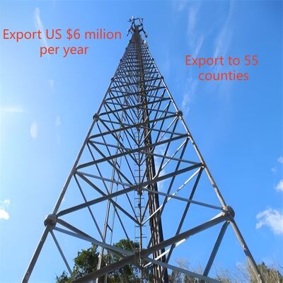 16 26 36M 신호 통합 3 다리가 있는 관형 아연 도금 강철 야외 5G 4G 위성 라디오 Wifi 통신 타워