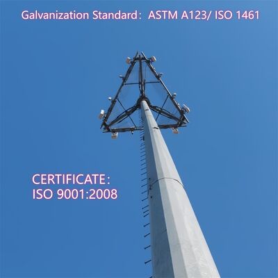 22 30 38M 경치 좋은 모노폴 관형 아연 도금 강철 야외 5G 4G Wifi 도시 경관 통신 타워