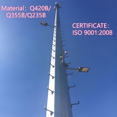 10 16 22M 공간 절약형 모노폴 관형 아연 도금 야외 5G 4G 마이크로파 소형 통신 마스트
