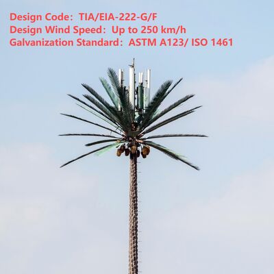 ANSI TIA 222 G H F 및 EN 1991 1 4 EN 1993 3 1 설계 코드에 따른 Bionic Tree Tower 인공 구조물