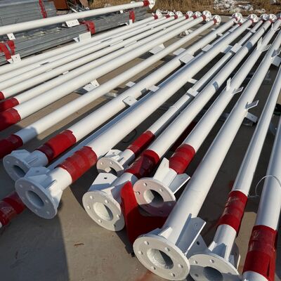 통신 마이크로파 및 관측 응용 분야에 적합한 40M 3개의 다리가 있는 관형 강철 타워 아연 도금 구조