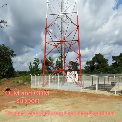 3 Legged Tubular IP67 Waterproof Galvanized Steel Telecommunication Tower For Offshore Marine Environment