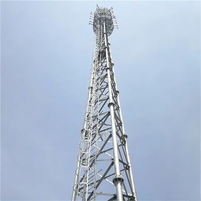 3개 다리 화학 공장 지역을 위한 관형 부식 방지 304 스테인레스 스틸 통신 타워