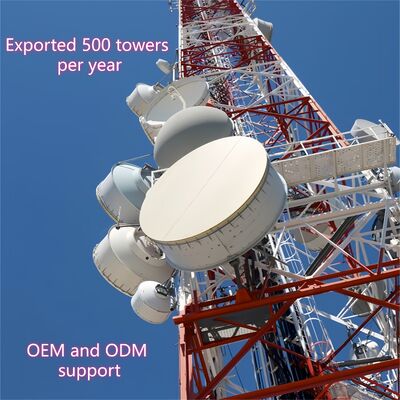 40M Corrosion Proof 4 Legged Antenna Tower Iso Certified For Telecom Infrastructure