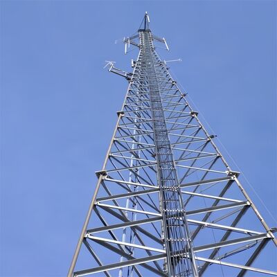 통신 기지국용 100FT 3관 강철 통신 관형 BTS 라디오 안테나 타워 HDG