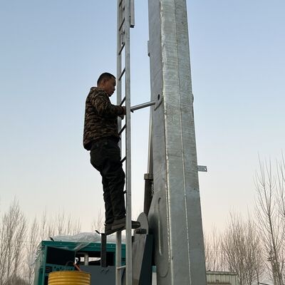 12m - 25m 휴대용 망원경 강철 마스트 타워 이동 기지국 및 전기 리프팅 시스템 및 빠른 배포 기지와 함께 일시적인 이벤트 감시