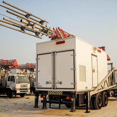 Hot Dip Galvanized 5m-40m Manual Telescopic Antenna Mast Steel Mast for Rural Network Emergency Communication Site Support